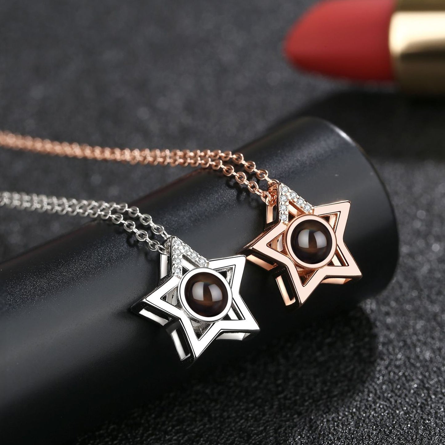 Personalized Star Photo Necklace