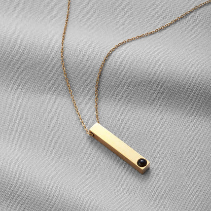 Stainless Steel Bar Projection Necklace